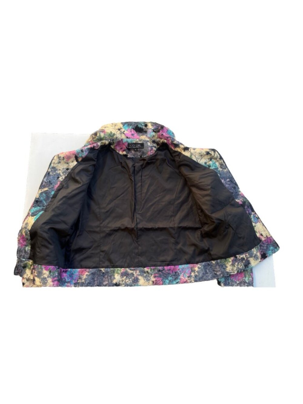 Vintage City Girl Nancy Bolen Fuzzy Floral Jacket - Picture 6 of 15